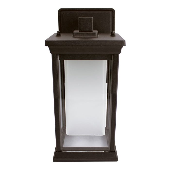 Westgate Manufacturing 14 Inch N1 LED Outdoor Lantern Wall Sconce 20W 3000K/4000K/5000K Frosted Lens Oil Rubbed Bronze Photocell (LRS-N1-MCT-P-ORB)