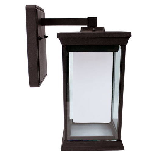 Westgate Manufacturing 14 Inch N1 LED Outdoor Lantern Wall Sconce 20W 3000K/4000K/5000K Frosted Lens Oil Rubbed Bronze Photocell (LRS-N1-MCT-P-ORB)