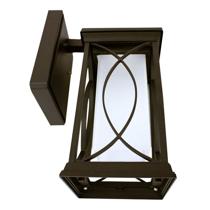 Westgate Manufacturing 11 Inch M2 LED Outdoor Lantern Wall Sconce 12W 3000K/4000K/5000K Frosted Lens Oil Rubbed Bronze Photocell (LRS-M2-MCT-P-ORB)