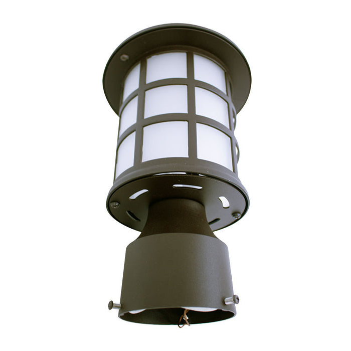 Westgate Manufacturing 8 Inch Round Pier-Mount Light 12W CCT Selectable 3000K/4000K/5000K Oil Rubbed Bronze (PML-V-MCT-ORB)