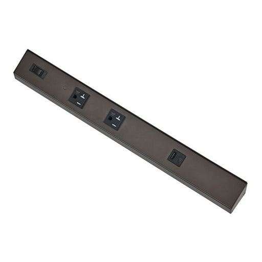 Westgate Manufacturing 12 Inch Angled 2-Receptacle 1 USB 20A Power Strip Bronze (PSA-12-2R-1U-BR)