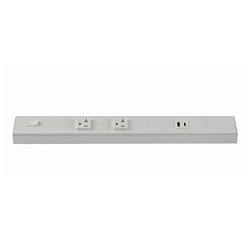 Westgate Manufacturing 24 Inch Angled 3-Receptacle 2 USB 20A Power Strip White (PSA-24-3R-2U-WH)