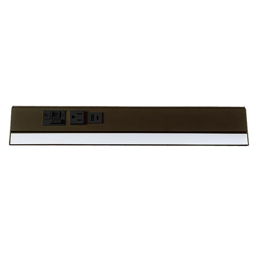 Westgate Manufacturing 42 Inch Angled 4-Receptacle Power Strip And Undercabinet Light 20A 1275Lm 90 CRI CCT Selectable 2700K/3000K/3500K/4000K/5000K Bronze (PSAL-42-4R-MCT5-BR)