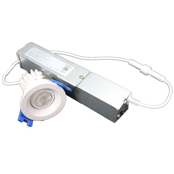 Westgate Manufacturing 1 Inch Adjustable Snap-In Recessed Light 6W 350Lm CCT Selectable 2700K/3000K/3500K/400K/5000K 120V White (RDL1S-ADJ-MCT5)