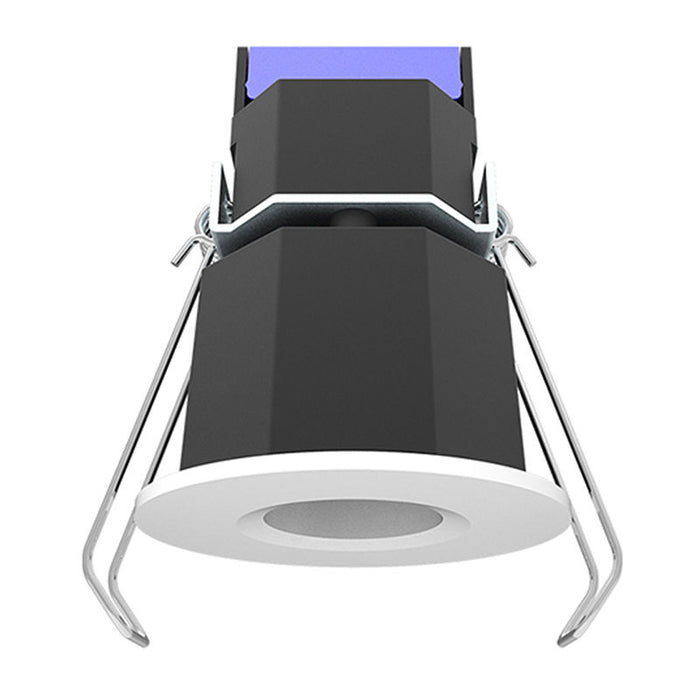 Westgate Manufacturing Snap-In 1 Inch Round Recess Light 8W CCT Selectable 2700K/3000K/3500K/4000K/5000K 600Lm 80 CRI Dimmable 36 Degree Smooth White (RDL1S-ST-MCT5-WH)