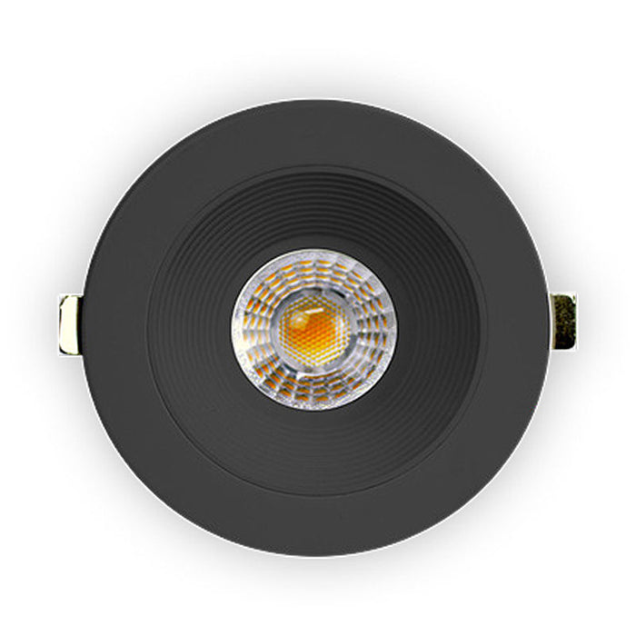 Westgate Manufacturing Snap-In 2 Inch Round Recess Light 9W CCT Selectable 2700K/3000K/3500K/4000K/5000K 600Lm 90 CRI Dimmable Smooth/Baffle Black (RDL2S-SB-MCT5-BK)