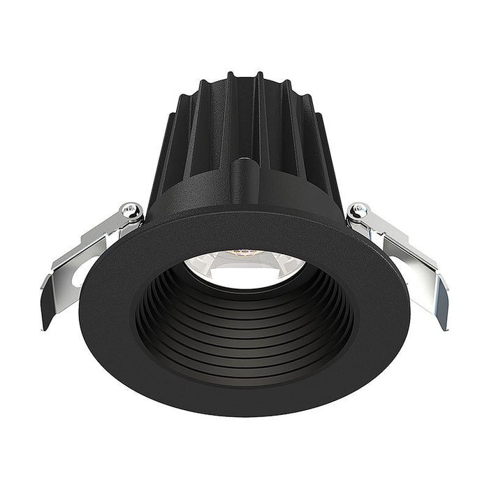 Westgate Manufacturing Snap-In 2 Inch Round Recess Light 9W CCT Selectable 2700K/3000K/3500K/4000K/5000K 600Lm 90 CRI Dimmable Smooth/Baffle Black (RDL2S-SB-MCT5-BK)