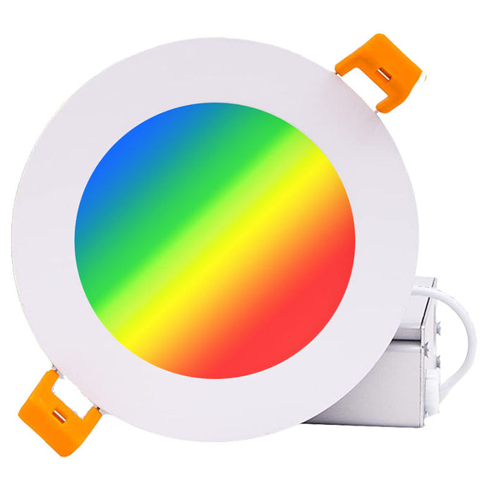 Westgate Manufacturing 6 Inch 12W Slim Canless Recessed Light 840Lm RGBWW 120V WG Smart App Or Remote Compatible White (TC-RSL6-RGBWW)