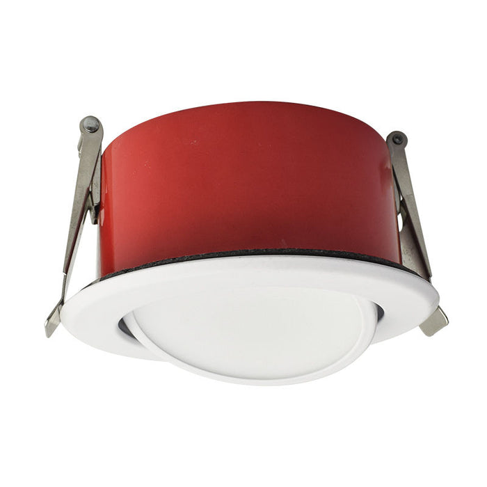 Westgate Manufacturing 4 Inch Fire-Rated Slim Recessed LED Light Adjustable Gimbal CCT Selectable 2700K/3000K/3500K/4000K/5000K 9W 630Lm (RSL4-ADJ-MCT5-FR)