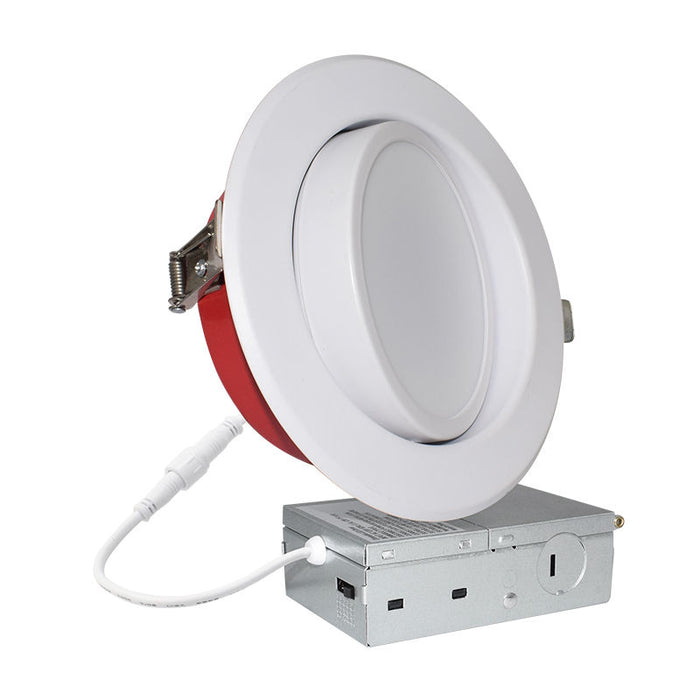 Westgate Manufacturing 6 Inch Fire-Rated Slim Recessed LED Light Adjustable Gimbal CCT Selectable 2700K/3000K/3500K/4000K/5000K 12W 840Lm (RSL6-ADJ-MCT5-FR)