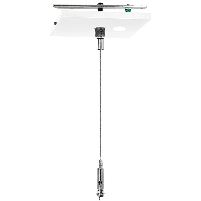 Westgate Manufacturing Adjustable 12 Foot 1/16 Inch Single Square Suspension Canopy Set Keyhole End Connector Power Side No Cord (SCL-CSQ1P-12FT-NC)