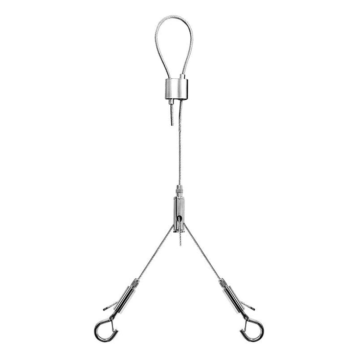 Westgate Manufacturing Adjustable 10 Foot 1/16 Inch Single Suspension Cable With Y Hook Ends Loop Gripper On Top (SCL-GSY110)
