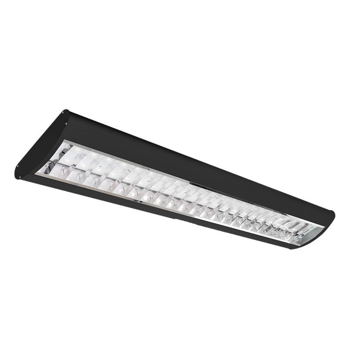 Westgate Manufacturing Architectural Parabolic Suspended Light 4 Foot Wattage/CCT Selectable 35W/40W/50W 3500K/4000K/5000K 120-277V 80 CRI 0-10V Dimming Black (SCLP-4FT-50W-MCTP-D-BK)