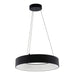 Westgate Manufacturing 18 Inch Hollow Circle Pendant With Uplight 30W CCT Selectable 2700K/3000K/3500K/400K/5000K 10 Foot Cables Triac/0-10V Dimming 90 CRI Black (SCRH-UD-18-MCT5-DD-BK)