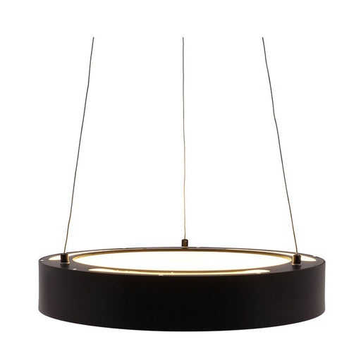 Westgate Manufacturing 18 Inch Hollow Circle Pendant With Uplight 30W CCT Selectable 2700K/3000K/3500K/400K/5000K 10 Foot Cables Triac/0-10V Dimming 90 CRI Black (SCRH-UD-18-MCT5-DD-BK)