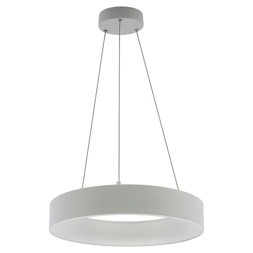 Westgate Manufacturing 18 Inch Hollow Circle Pendant With Uplight 30W CCT Selectable 2700K/3000K/3500K/400K/5000K 10 Foot Cables Triac/0-10V Dimming 90 CRI White (SCRH-UD-18-MCT5-DD-WH)