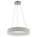 Westgate Manufacturing 18 Inch Hollow Circle Pendant With Uplight 30W CCT Selectable 2700K/3000K/3500K/400K/5000K 10 Foot Cables Triac/0-10V Dimming 90 CRI White (SCRH-UD-18-MCT5-DD-WH)