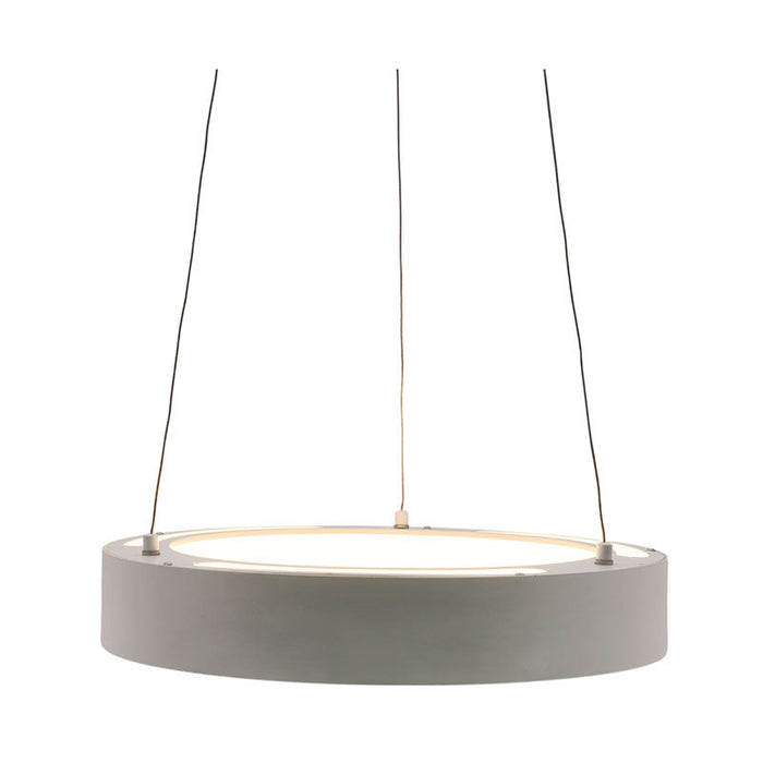 Westgate Manufacturing 18 Inch Hollow Circle Pendant With Uplight 30W CCT Selectable 2700K/3000K/3500K/400K/5000K 10 Foot Cables Triac/0-10V Dimming 90 CRI White (SCRH-UD-18-MCT5-DD-WH)