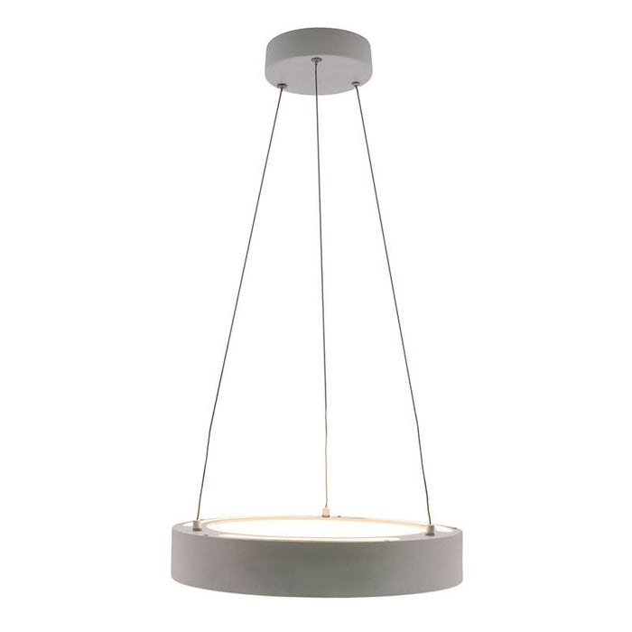 Westgate Manufacturing 18 Inch Hollow Circle Pendant With Uplight 30W CCT Selectable 2700K/3000K/3500K/400K/5000K 10 Foot Cables Triac/0-10V Dimming 90 CRI White (SCRH-UD-18-MCT5-DD-WH)