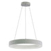Westgate Manufacturing 24 Inch Hollow Circle Pendant With Uplight 40W CCT Selectable 2700K/3000K/3500K/400K/5000K 10 Foot Cables Triac/0-10V Dimming 90 CRI White (SCRH-UD-24-MCT5-DD-WH)