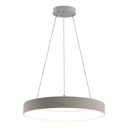 Westgate Manufacturing 24 Inch Hollow Circle Pendant With Uplight 40W CCT Selectable 2700K/3000K/3500K/400K/5000K 10 Foot Cables Triac/0-10V Dimming 90 CRI White (SCRH-UD-24-MCT5-DD-WH)