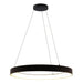 Westgate Manufacturing 36 Inch Hollow Circle Pendant With Uplight 80W CCT Selectable 2700K/3000K/3500K/400K/5000K 10 Foot Cables Triac/0-10V Dimming 90 CRI Black (SCRH-UD-36-MCT5-DD-BK)