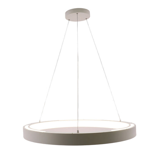 Westgate Manufacturing 36 Inch Hollow Circle Pendant With Uplight 80W CCT Selectable 2700K/3000K/3500K/400K/5000K 10 Foot Cables Triac/0-10V Dimming 90 CRI White (SCRH-UD-36-MCT5-DD-WH)