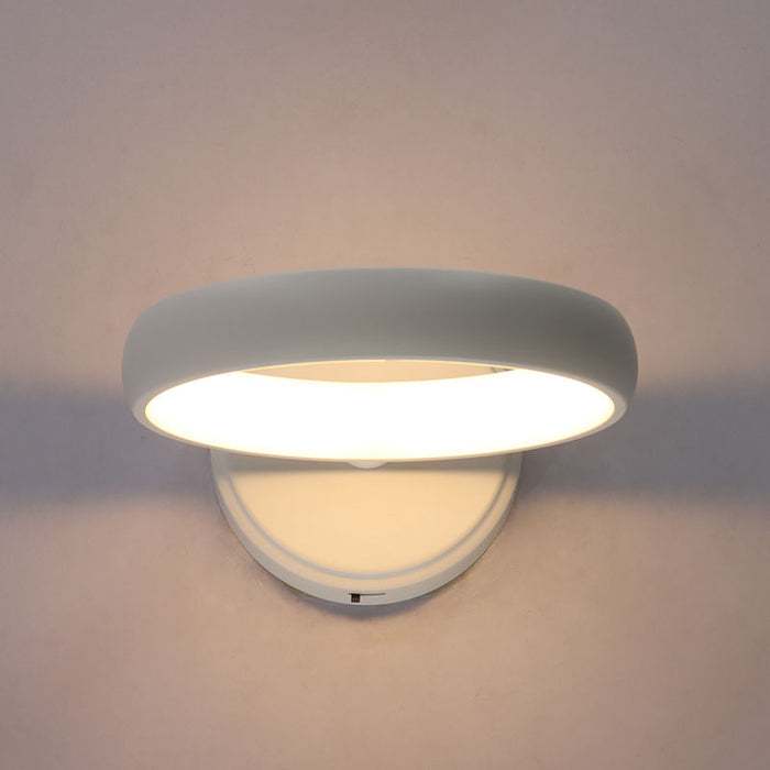 Westgate Manufacturing 8 Inch Hollow Circle Wall Sconce 10W 500Lm Dimmable Black (SCRH-WS-BK)