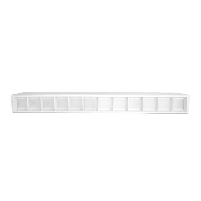Westgate Manufacturing SCX LED Seamless Linear Light With White Louver Lens 10W CCT Selectable 3000K/3500K/4000K/5000K 120-277V 0-10V Dimming White (SCX-1FT-10W-MCT4-D-LUV-WH)