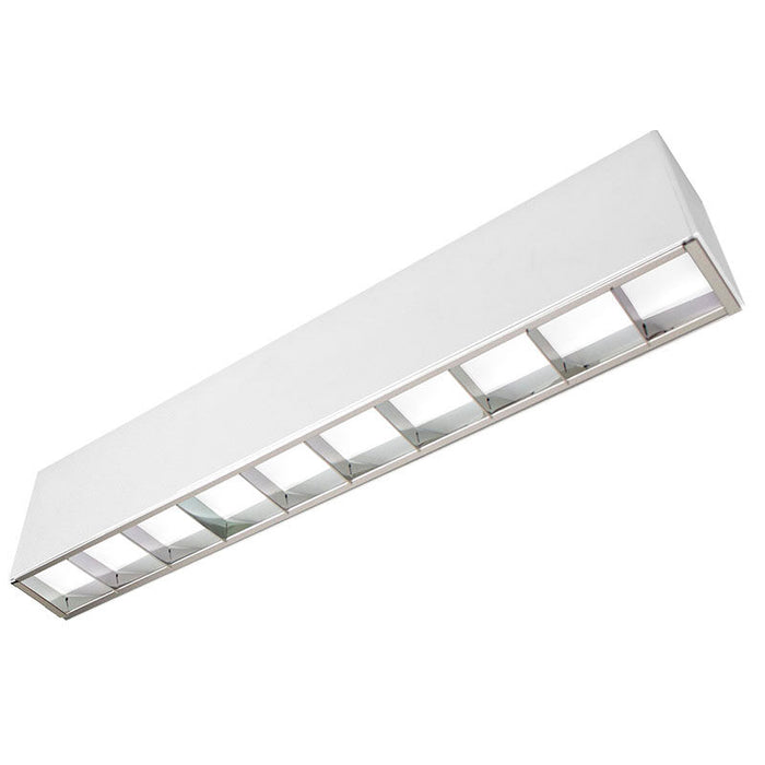 Westgate Manufacturing SCX LED Seamless Linear Light With Louver Lens 10W CCT Selectable 3000K/3500K/4000K/5000K 120-277V 0-10V Dimming White (SCX-1FT-10W-MCT4-D-LUV)