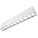 Westgate Manufacturing SCX LED Seamless Linear Light With Louver Lens 10W CCT Selectable 3000K/3500K/4000K/5000K 120-277V 0-10V Dimming White (SCX-1FT-10W-MCT4-D-LUV)