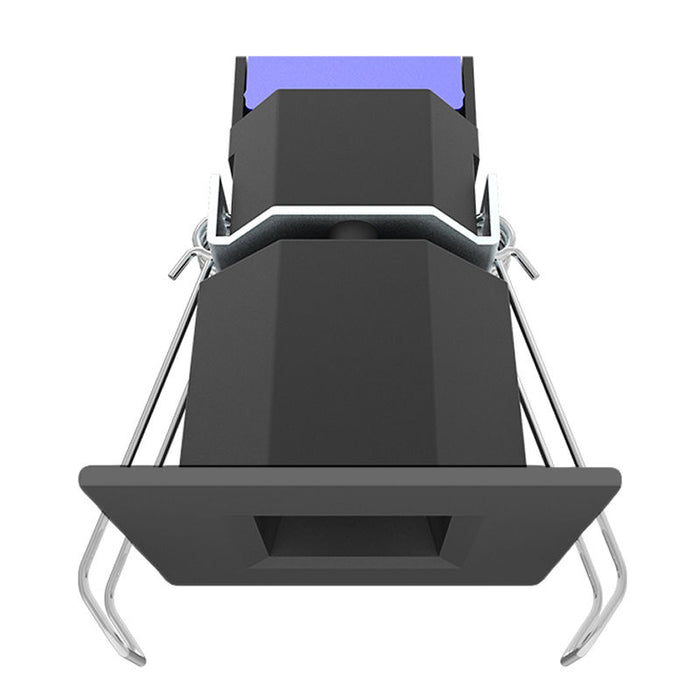 Westgate Manufacturing Snap-In 1 Inch Square Recess Light 8W CCT Selectable 2700K/3000K/3500K/4000K/5000K 600Lm 80 CRI Dimmable 36 Degree Smooth Black (SDL1S-ST-MCT5-BK)