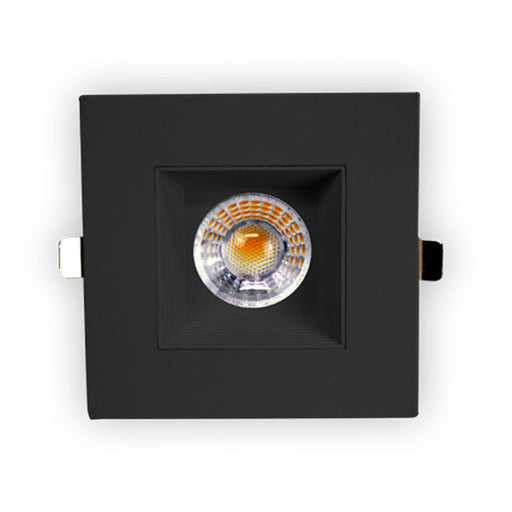Westgate Manufacturing Snap-In 2 Inch Square Recess Light 9W CCT Selectable 2700K/3000K/3500K/4000K/5000K 600Lm 90 CRI Dimmable Smooth/Baffle Black (SDL2S-SB-MCT5-BK)