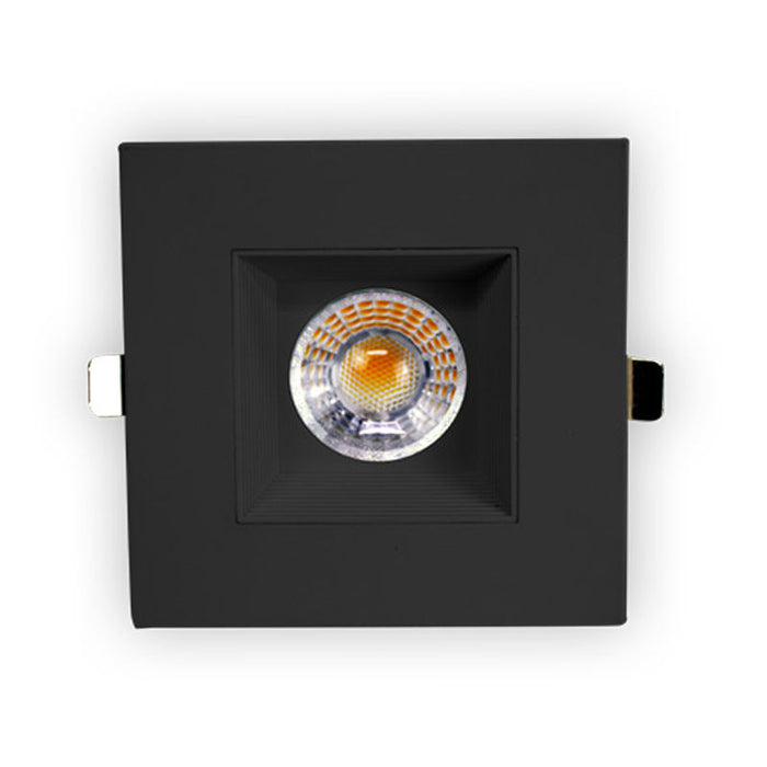 Westgate Manufacturing Snap-In 2 Inch Square Recess Light 9W CCT Selectable 2700K/3000K/3500K/4000K/5000K 600Lm 90 CRI Dimmable Smooth/Baffle Black (SDL2S-SB-MCT5-BK)