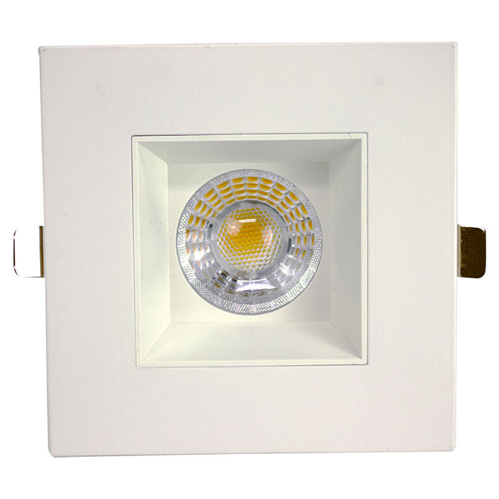 Westgate Manufacturing Snap-In 4 Inch Square Recessed Light 15W CCT Selectable 1200Lm 90 CRI Dim Smooth/Baffle White (SDL4S-SB-MCT5-WH)