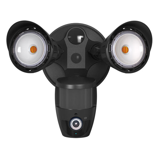 Westgate Manufacturing 2-Head 20W CCT Selectable 3000K/4000K/5000K Security Light With Camera WG App Black (SL-20W-MCT-BK-CAM)