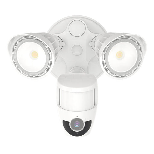 Westgate Manufacturing 2-Head 20W CCT Selectable 3000K/4000K/5000K Security Light With Camera WG App White (SL-20W-MCT-WH-CAM)