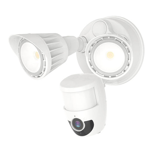 Westgate Manufacturing 2-Head 20W CCT Selectable 3000K/4000K/5000K Security Light With Camera WG App White (SL-20W-MCT-WH-CAM)