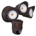 Westgate Manufacturing 3-Head 30W CCT Selectable 3000K/4000K/5000K Security Light With Camera WG App Bronze (SL-30W-MCT-BR-CAM)
