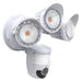 Westgate Manufacturing 3-Head 30W CCT Selectable 3000K/4000K/5000K Security Light With Camera WG App White (SL-30W-MCT-WH-CAM)