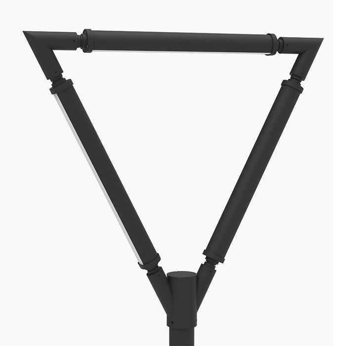 Westgate Manufacturing Tree Of Light Post Top Double-Arm 3 Light Bars 75W CCT Selectable 3000K/4000K/5000K Black (TOL-A2-3L-BK)