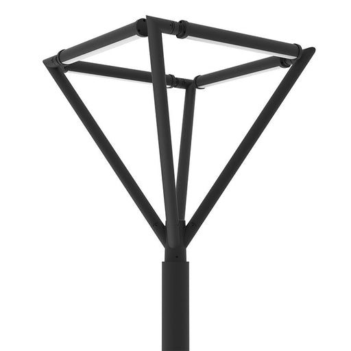 Westgate Manufacturing Tree Of Light Post Top Quad-Arm 4 Light Bars 100W CCT Selectable 3000K/4000K/5000K Black (TOL-A4-4L-BK)