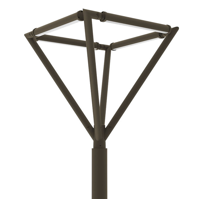 Westgate Manufacturing Tree Of Light Post Top Quad-Arm 4 Light Bars 100W CCT Selectable 3000K/4000K/5000K Bronze (TOL-A4-4L-BR)