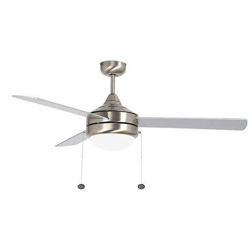 Westgate Manufacturing 52 Inch 3-Blade Ceiling Fan/Light Selectable 3000K/4000K/5000K 19W Integrated LED Pull Chain Brushed Nickel/Rosewood/Silver Blades (WFL-112-PC-3B-52-MCT-BN-RWS)