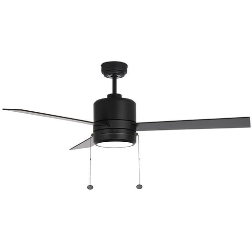 Westgate Manufacturing 52 Inch 3-Blade Ceiling Fan/Light Selectable 3000K/4000K/5000K 19W Integrated LED Pull Chain Black/Black Blades (WFL-115-PC-3B-52-MCT-BK-BK)