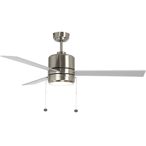 Westgate Manufacturing 52 Inch 3-Blade Ceiling Fan/Light Selectable 3000K/4000K/5000K 19W Integrated LED Pull Chain Brushed Nickel/Rosewood/Silver Blades (WFL-115-PC-3B-52-MCT-BN-RWS)