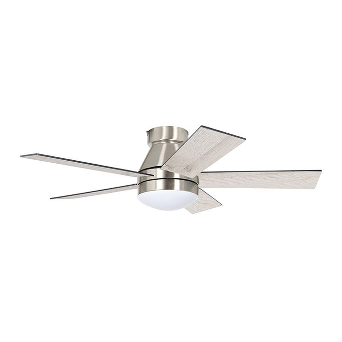 Westgate Manufacturing 42 Inch 5-Blade Ceiling Fan And Light CCT Selectable 3000K/3500K/4000K/5000K/6500K 18W Remote Brushed Nickel Housing Reversible Blades (WFL-DC-120-RC-5B-42-MCT5-BN-OK)