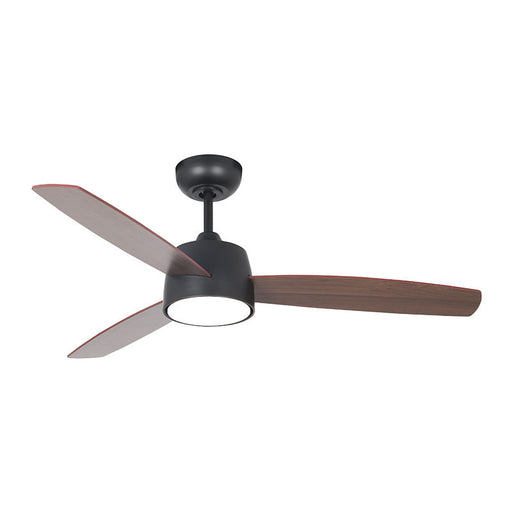 Westgate Manufacturing 46 Inch 3-Blade Ceiling Fan And Light CCT Selectable 3000K/3500K/4000K/5000K/6500K 22W Remote Matte Black Housing Reversible Blades (WFL-DC-122-RC-3B-46-MCT5-BK-RW)