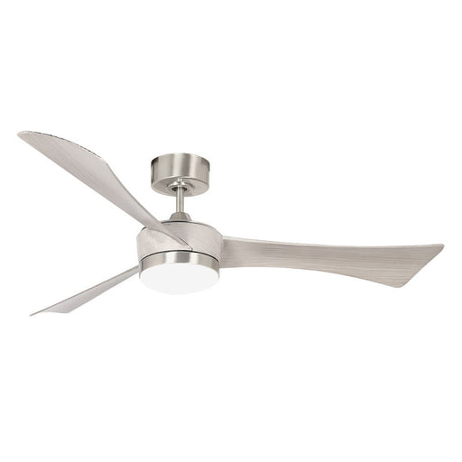 Westgate Manufacturing 52 Inch 3-Blade Ceiling Fan And Light CCT Selectable 3000K/3500K/4000K/5000K/6500K 22W Remote Brushed Nickel Housing/Natural Wood Blades (WFL-DC-124-RC-3B-52-MCT5-BN-NW)