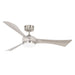 Westgate Manufacturing 52 Inch 3-Blade Ceiling Fan And Light CCT Selectable 3000K/3500K/4000K/5000K/6500K 22W Remote Brushed Nickel Housing/Natural Wood Blades (WFL-DC-124-RC-3B-52-MCT5-BN-NW)